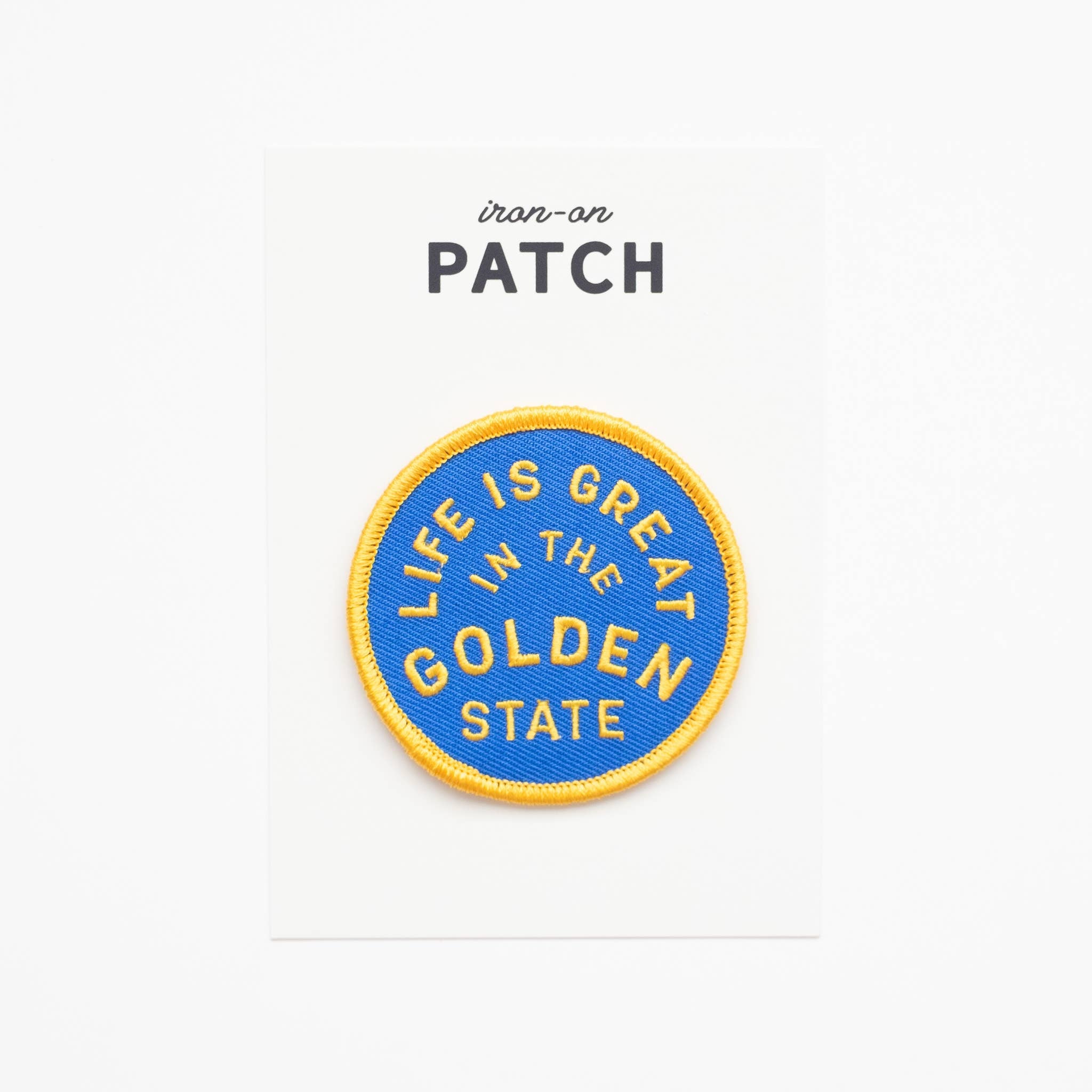 Life Is Great In The Golden State Embroidered Iron on Patch