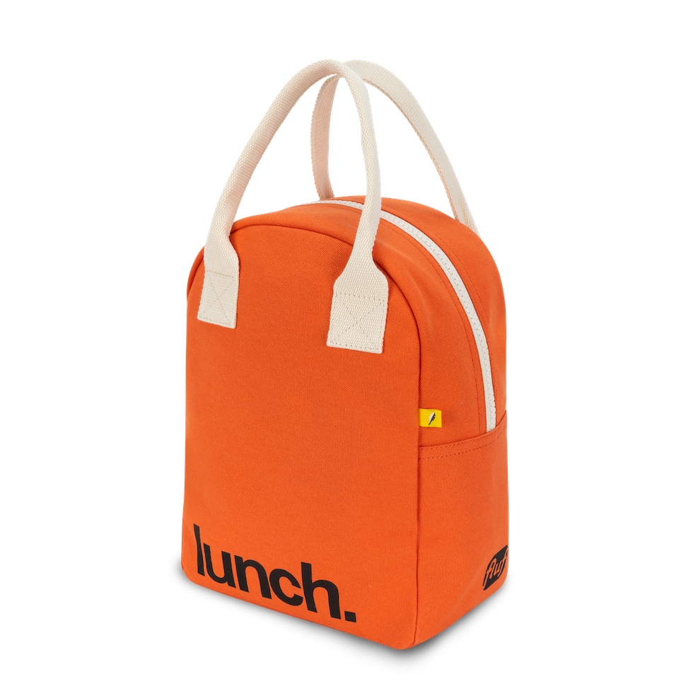 'Lunch' Poppy - Organic Cotton Zipper Lunch Bag