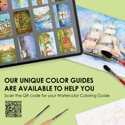 Landscape-Themed Watercolor Coloring Book
