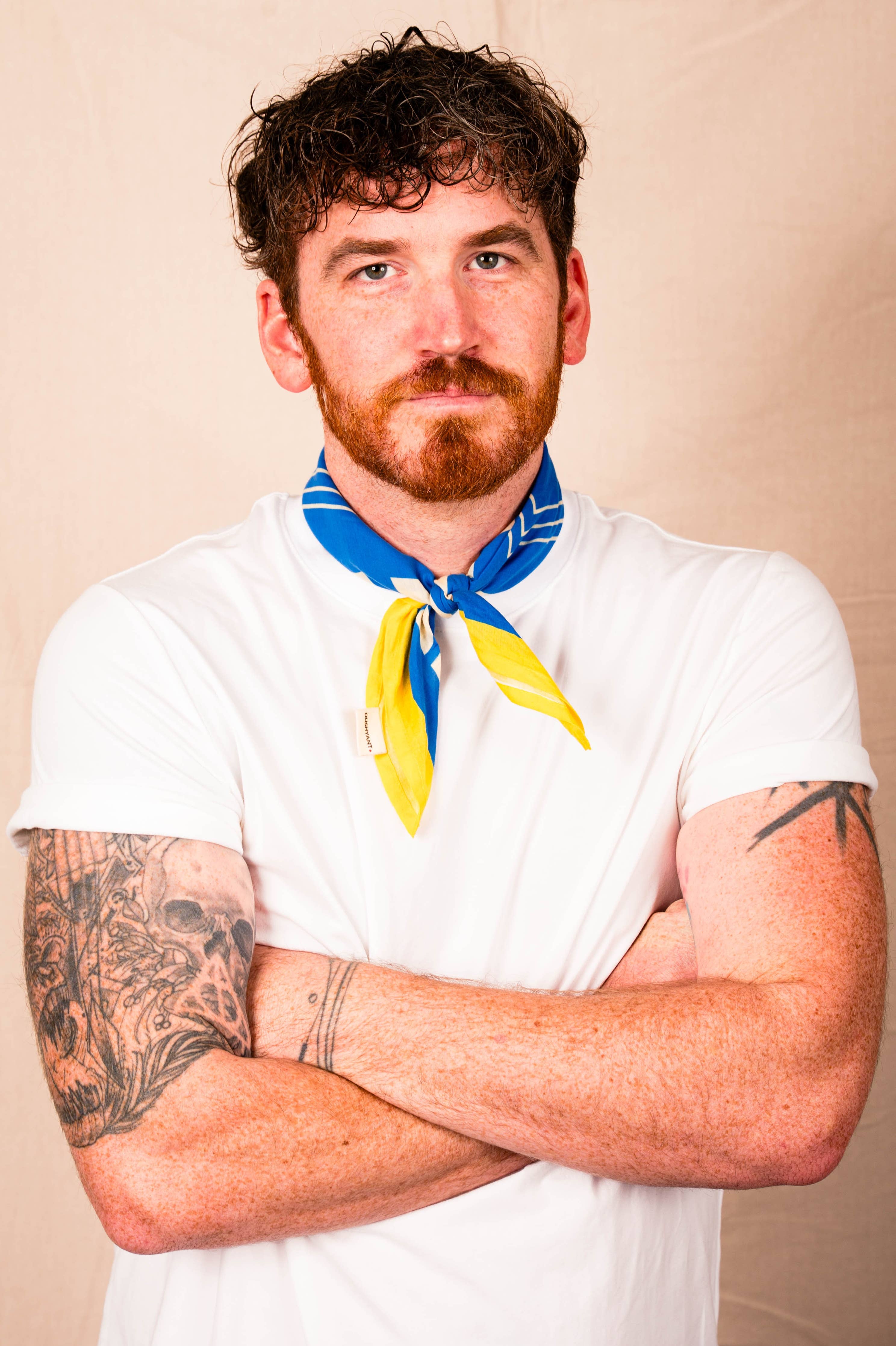 Archie No. 20, Blue and Yellow Check | Bandana
