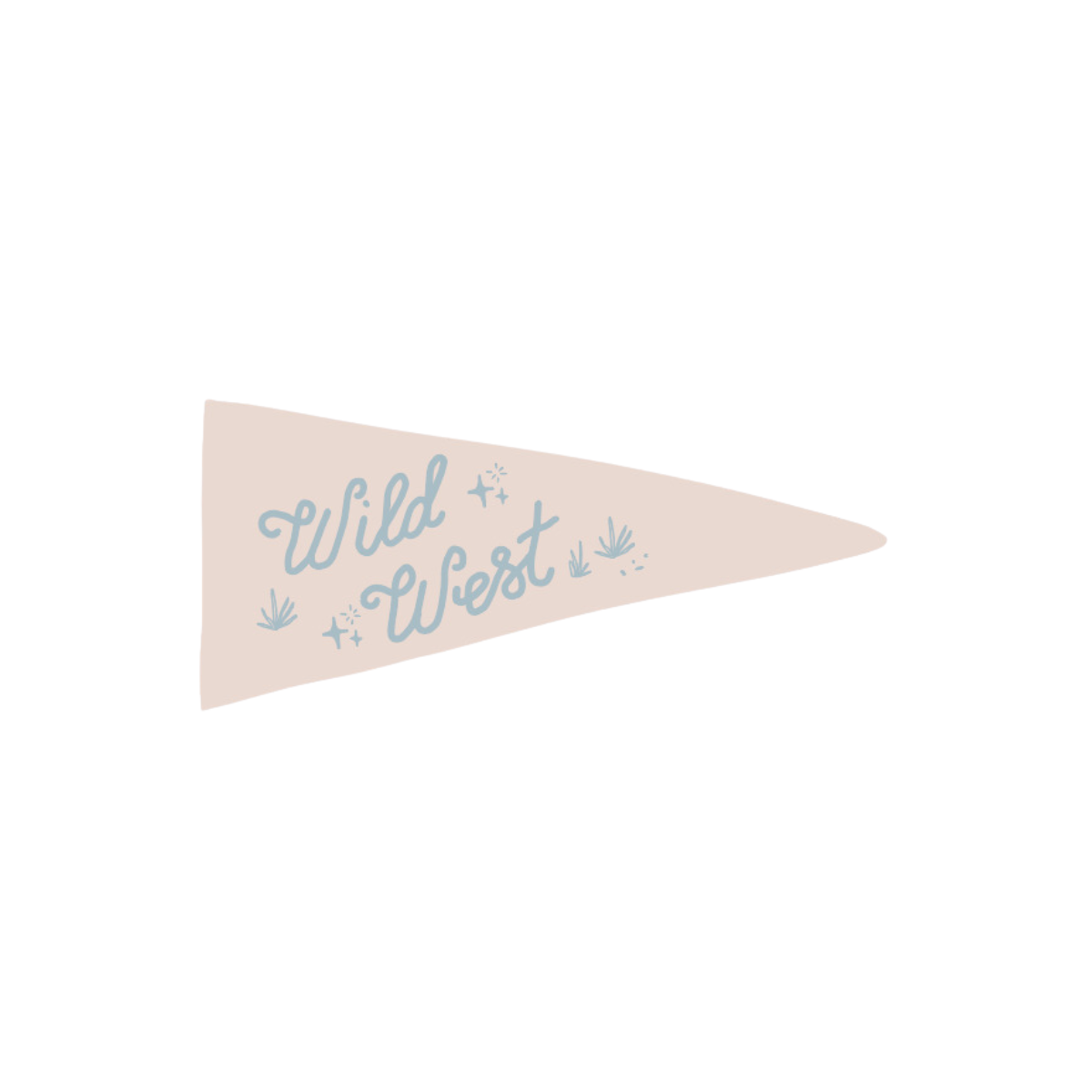 Wild West Canvas Pennant - LIMITED EDITION TEAL