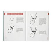 Open book showing a step-by-step drawing guide for a greater kudu on white pages