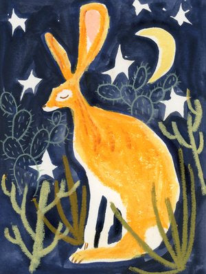 Dreaming Jack Rabbit Giclee Print 11x14 by Melissa Lakey