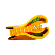Hair Claw Clip shaped like a taco with visible fillings.