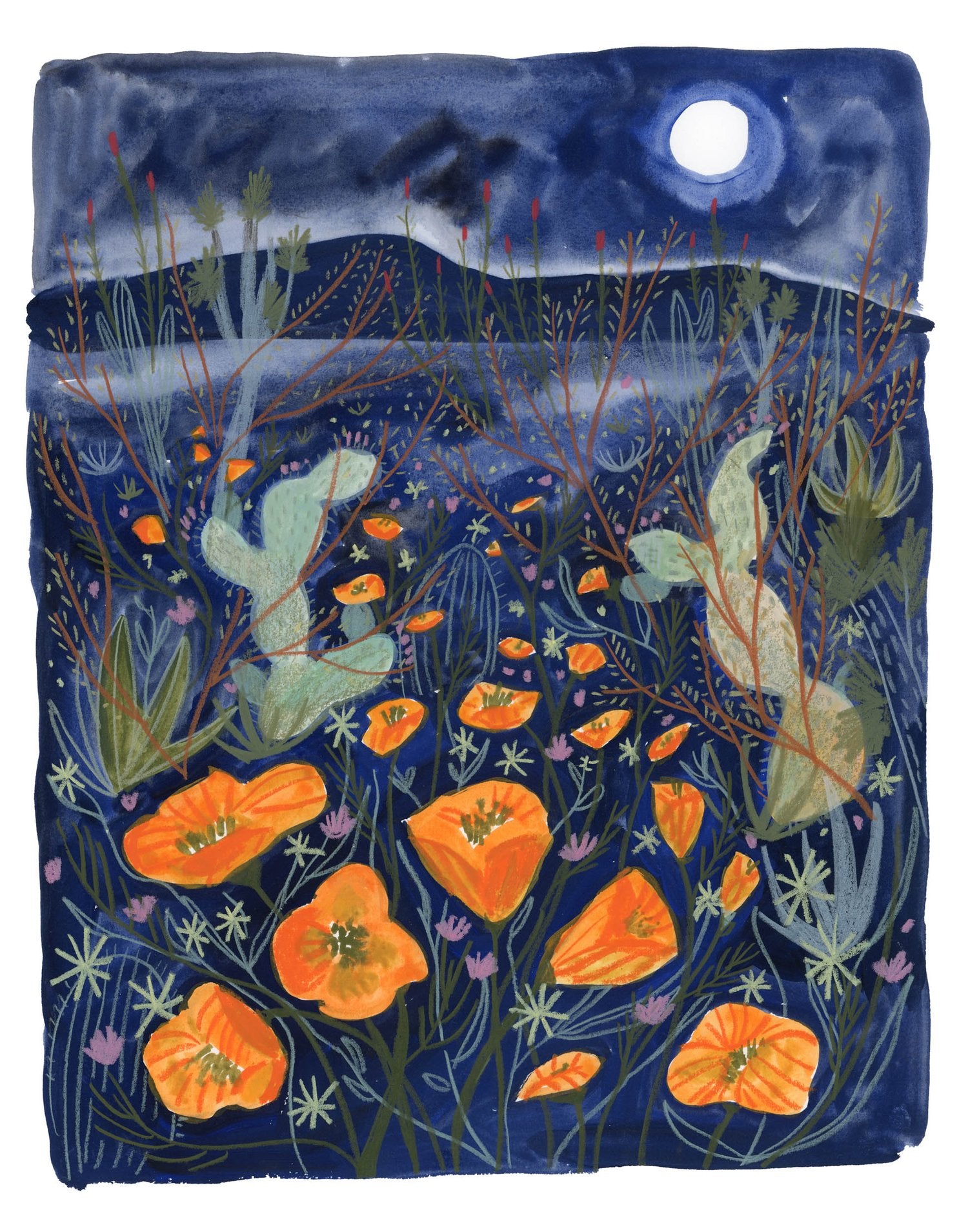 Moonlight Poppies by Melissa Lakey