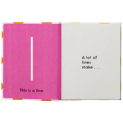 Open book with pink and white pages displaying text.