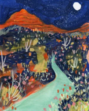 Night Under the Red Rocks Giclee Print by Melissa Lakey