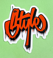 STYLE Orange Lord Style Tag Sticker 3"
