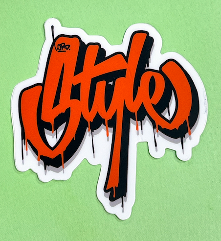 STYLE Orange Lord Style Tag Sticker 3"
