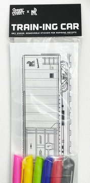 TRAIN-ING CAR Boxcar Dry Erase Sticker - Spray Street