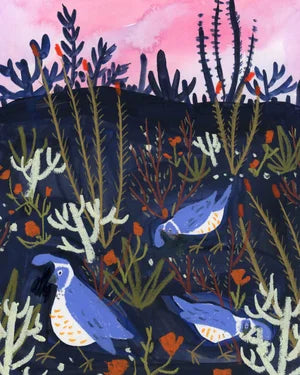 Twilight Quail Giclee Print by Melissa Lakey