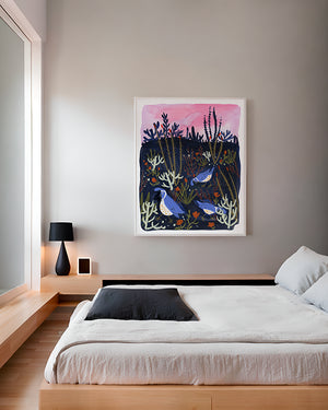 Twilight Quail Giclee Print by Melissa Lakey