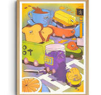 If there's a traffic jam on the way to breakfast - Poster 12"x16.5"