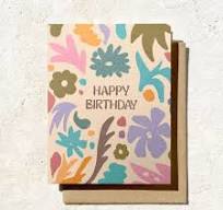 Floral Happy Birthday - Greeting Card