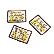 Yee-Haw Embroidered Iron on Patch - Western