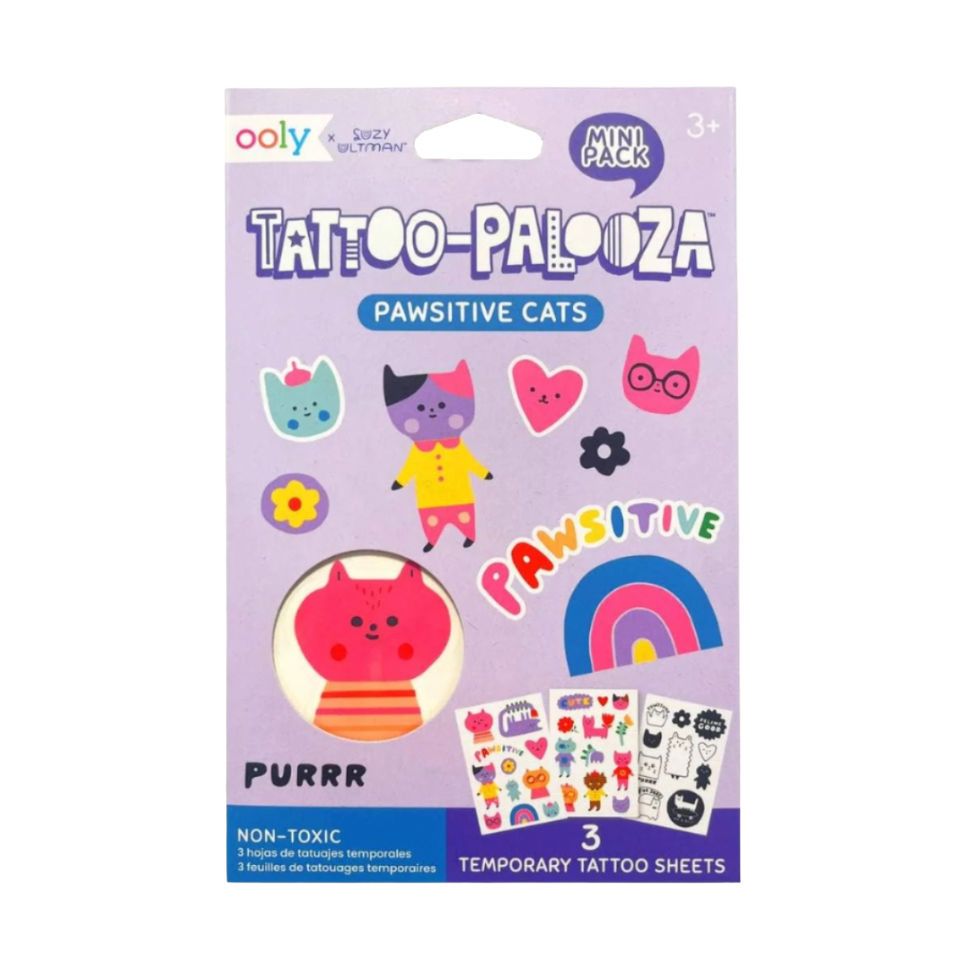 Mini Tattoo Palooza Temporary Tattoos X Suzy - Pawsitive Cat