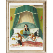 Mademoiselle Mink Breakfasts In Bed | Art Print | 8.5" x 11"
