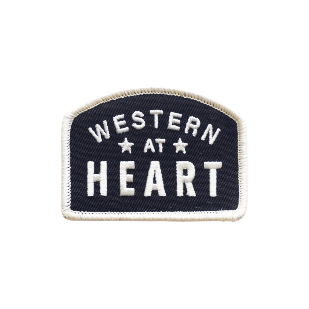Western at Heart Embroidered Iron on Patch