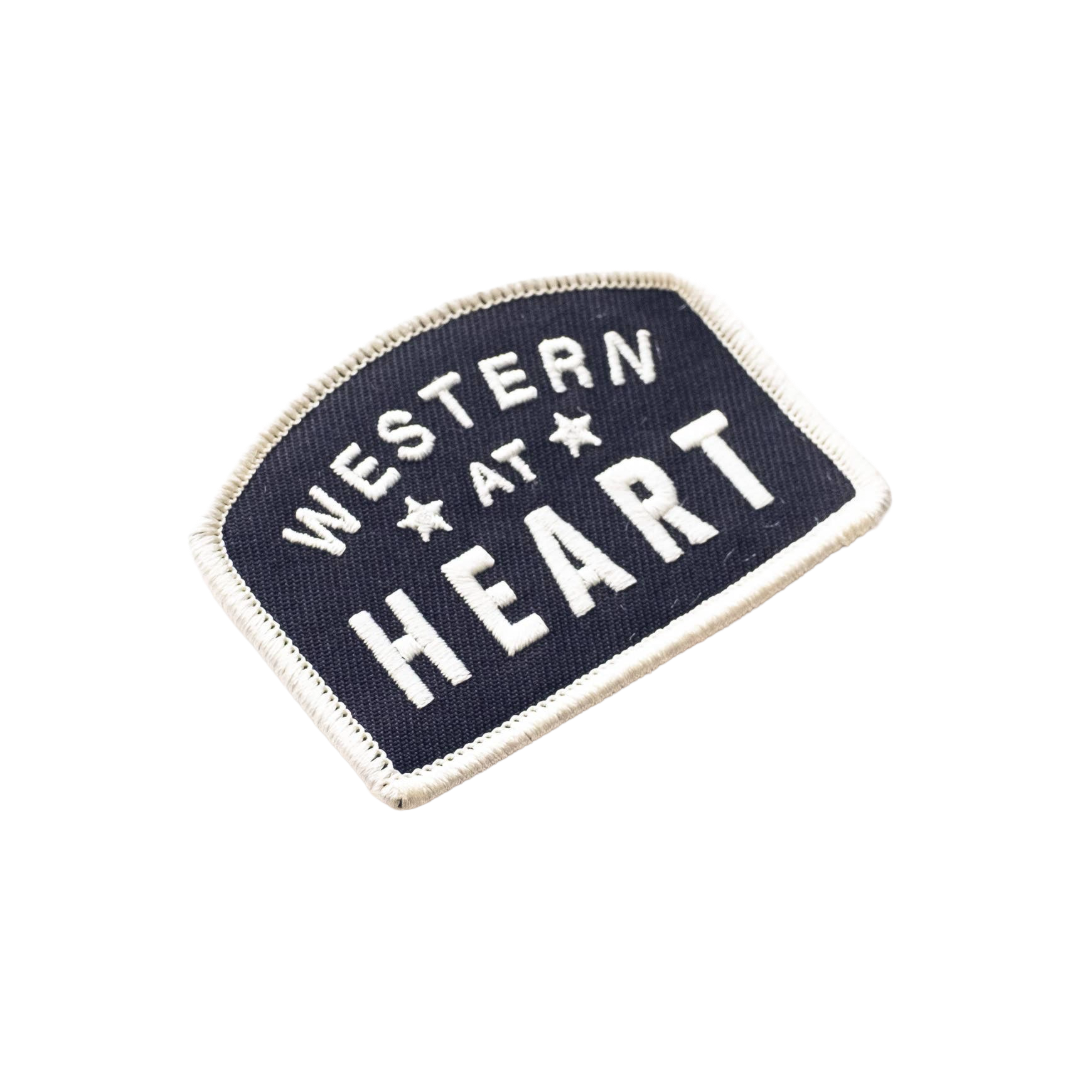 Western at Heart Embroidered Iron on Patch