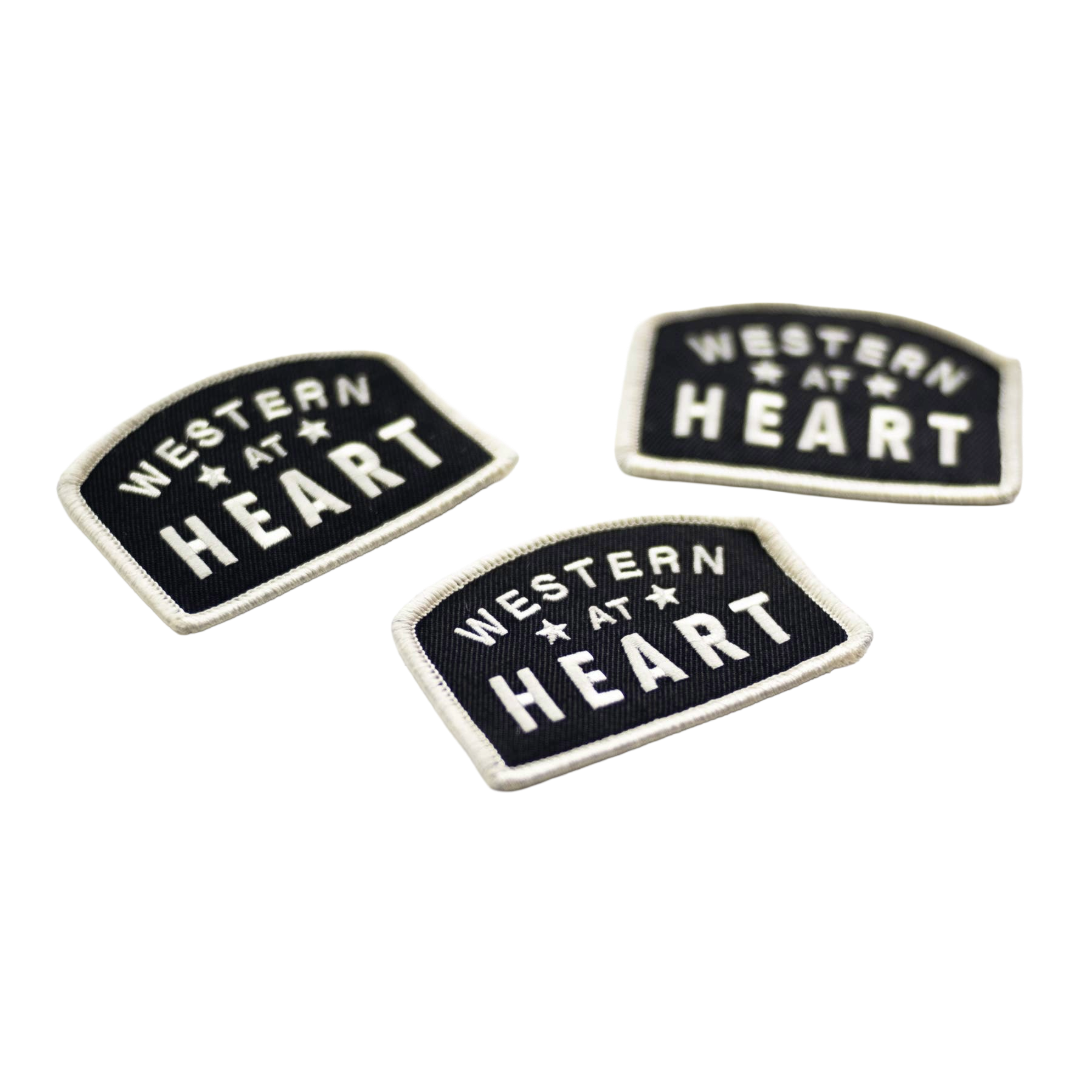 Western at Heart Embroidered Iron on Patch