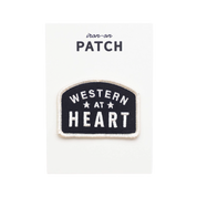 Western at Heart Embroidered Iron on Patch