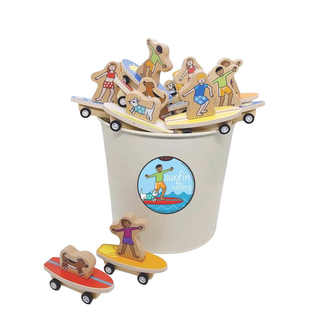 Pull Back Surfer Kids & Dogs