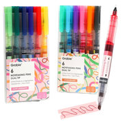 Dual-Tip Notetaking Pen Set Of 6