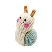 Plush  Snail Rattle: White