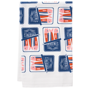 Sardines Screen Printed Cotton Tea Towel