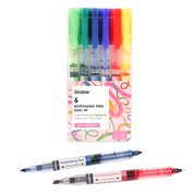 Dual-Tip Notetaking Pen Set Of 6