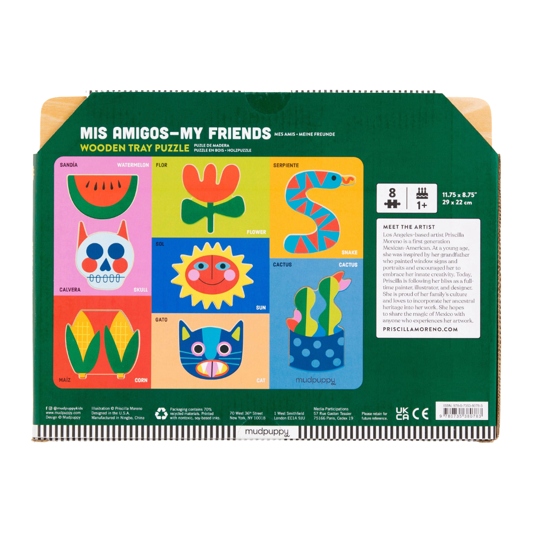 Mis Amigos-My Friends Wooden Tray Puzzle