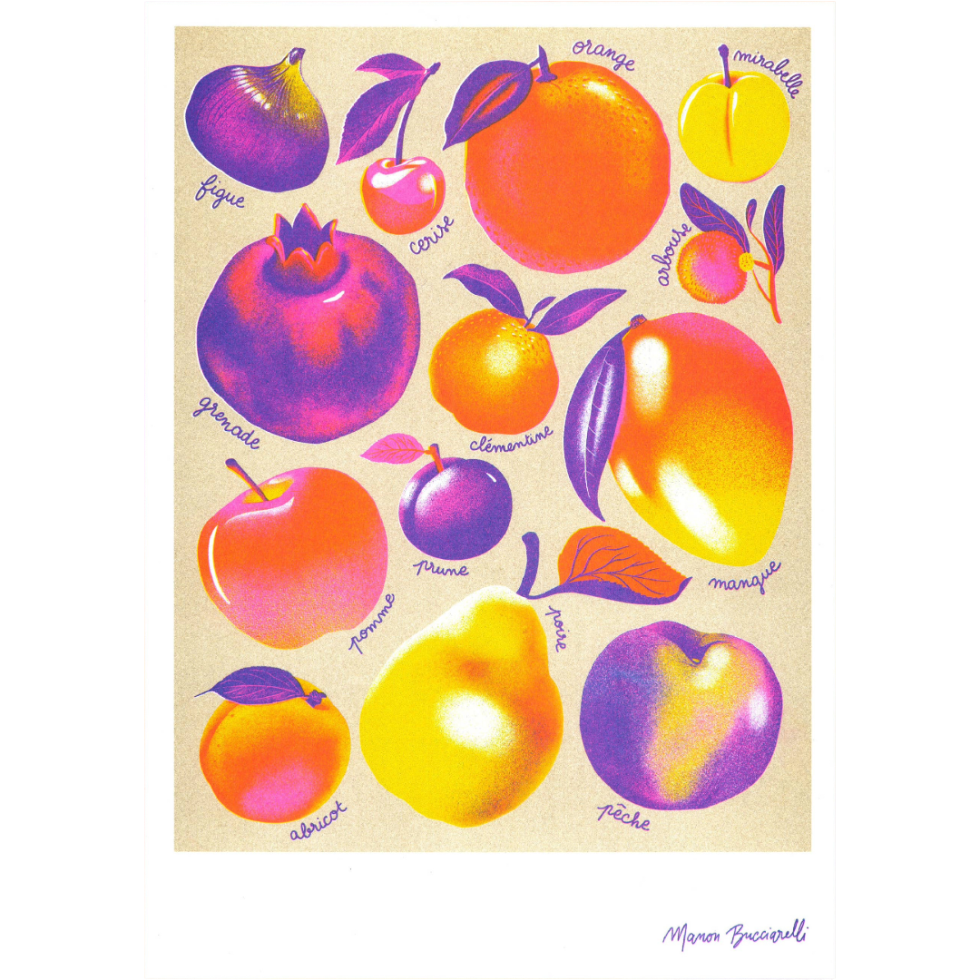 Fruits | Art Print | Manon Bucciarelli A3 Poster