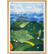 Chaîne des Puys | Art Print | Charline Collette A3 Poster