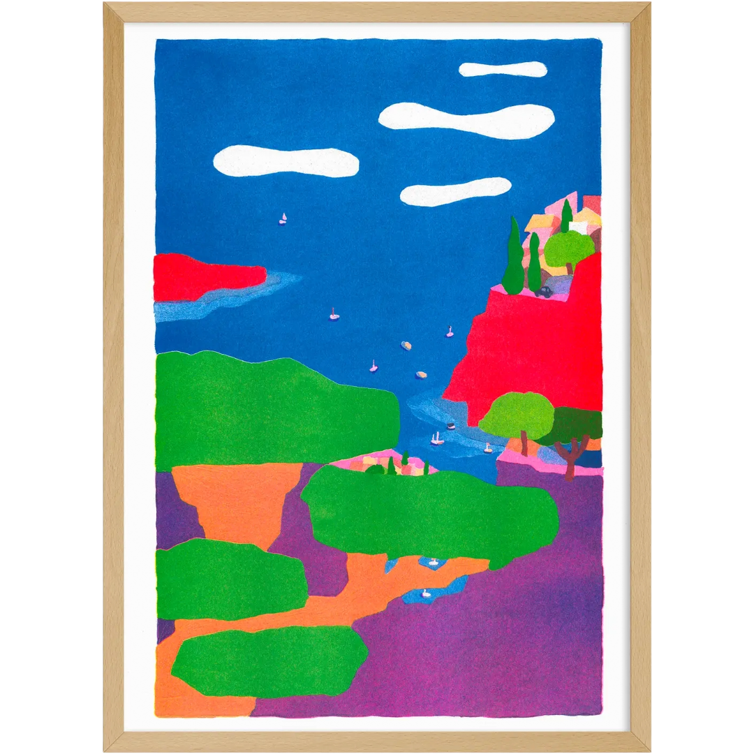 Nowhere in Monaco | Art Print | Agnès Hostache A3 Poster