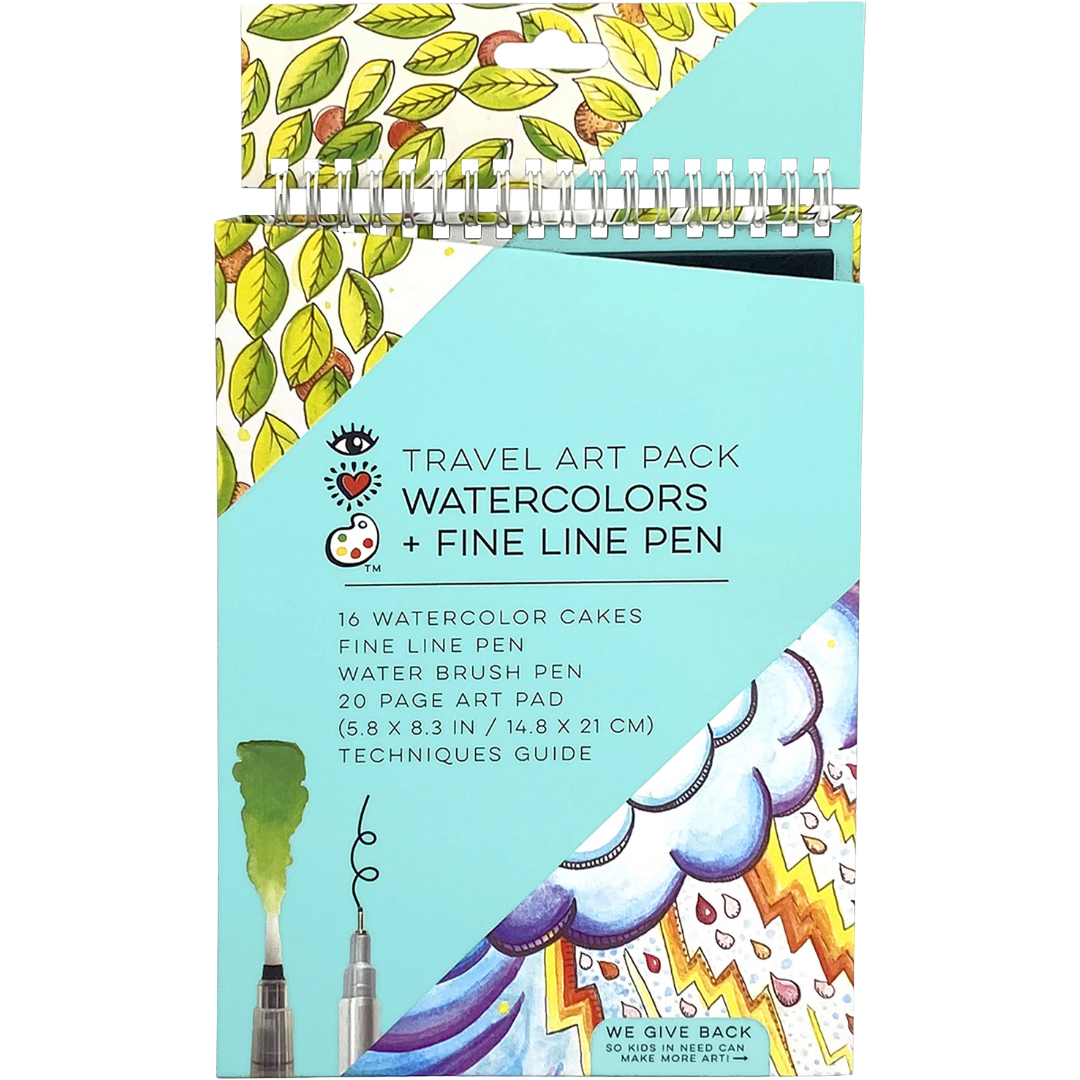 Travel Art Pack Watercolors + Fine Line Pen