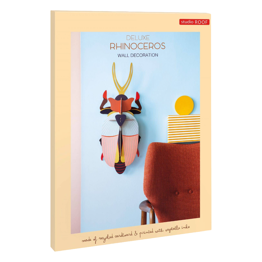 Deluxe Rhinoceros Beetle: 3D DIY Wall Art Kit