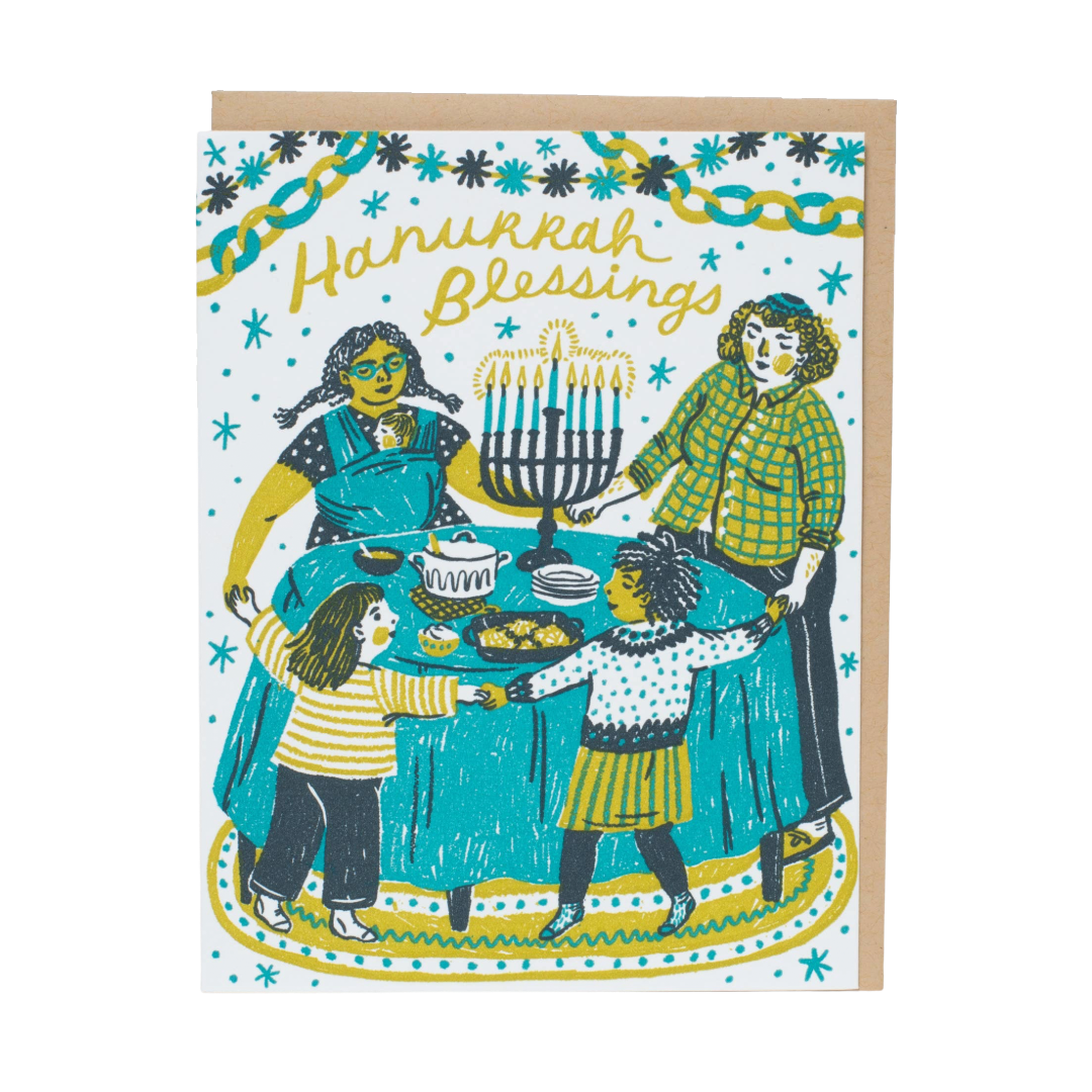 Hanukkah Blessings | Letterpress Greeting Card