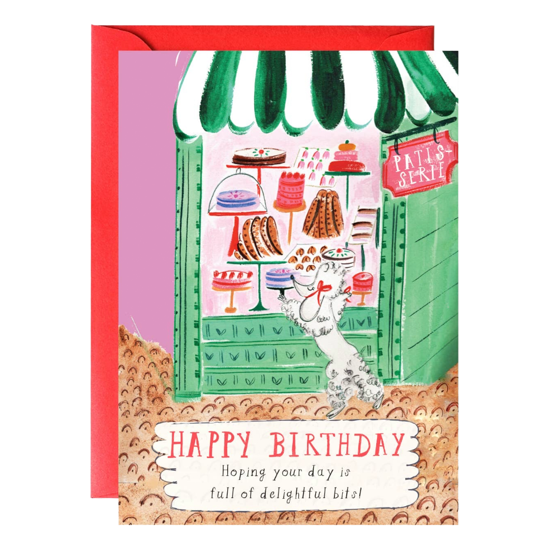 Poodle Loves Macarons | Birthday Card