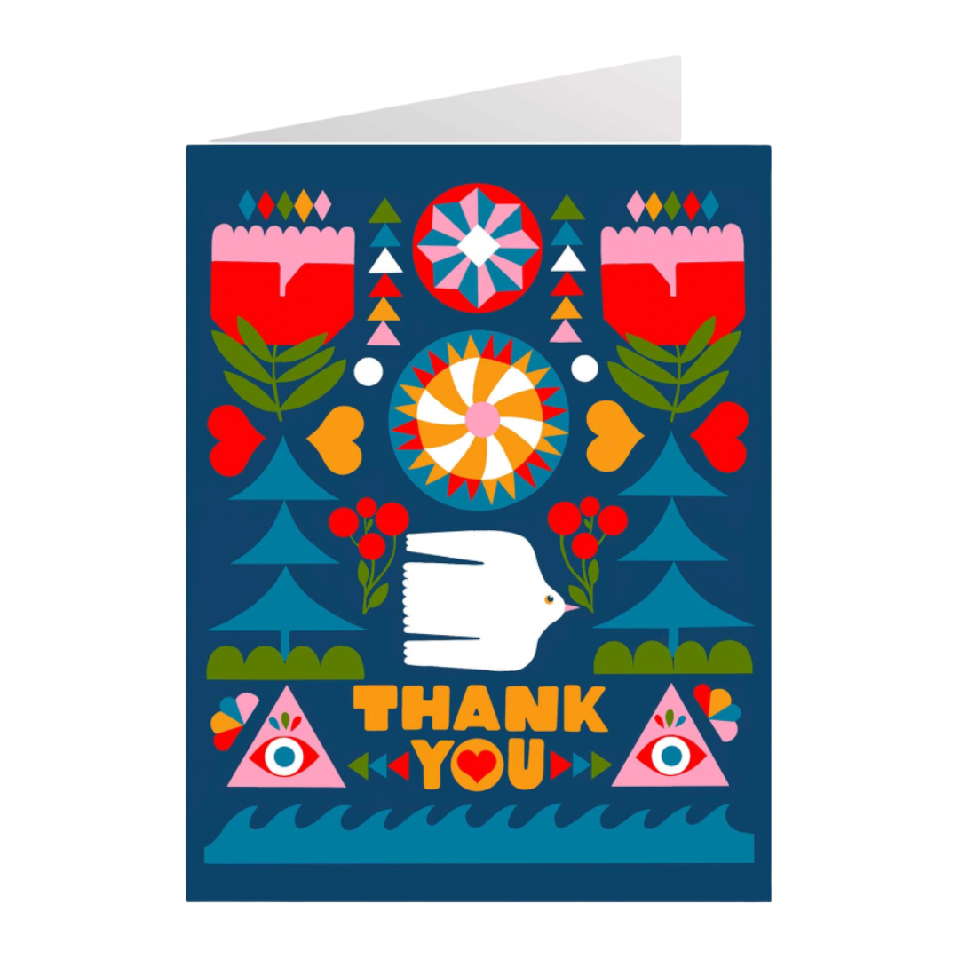 Folk Flowers | Thank You Card