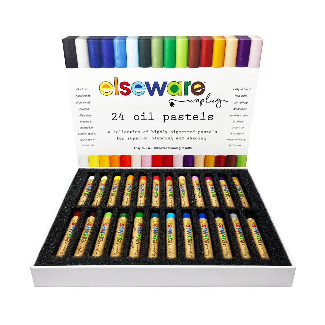 24 Oil Pastels by Elseware