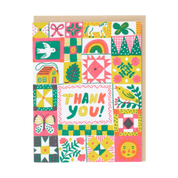 Folk Quilt | Thank You Card