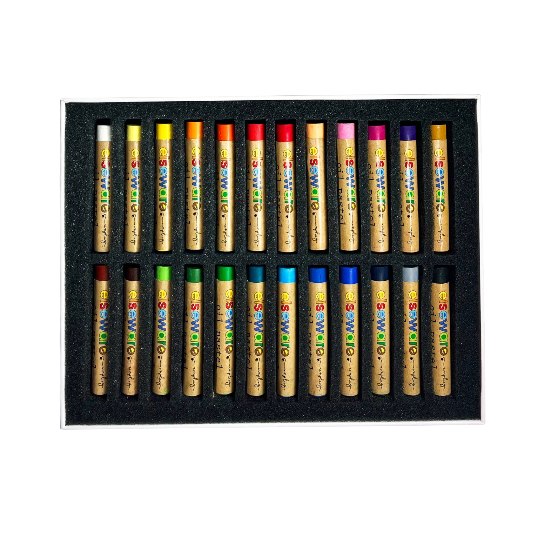 24 Oil Pastels by Elseware