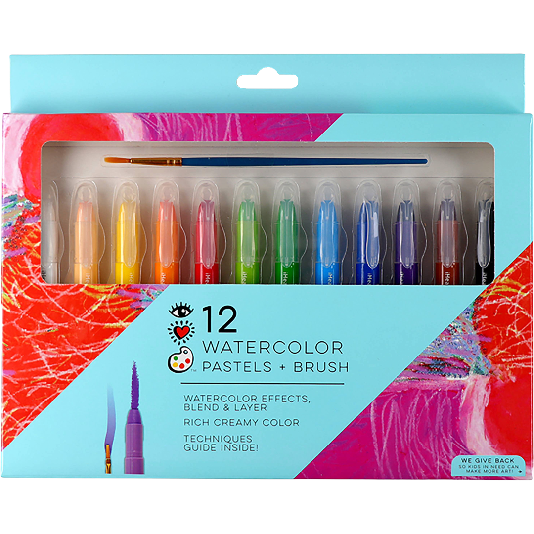 Watercolor Pastels + Brush