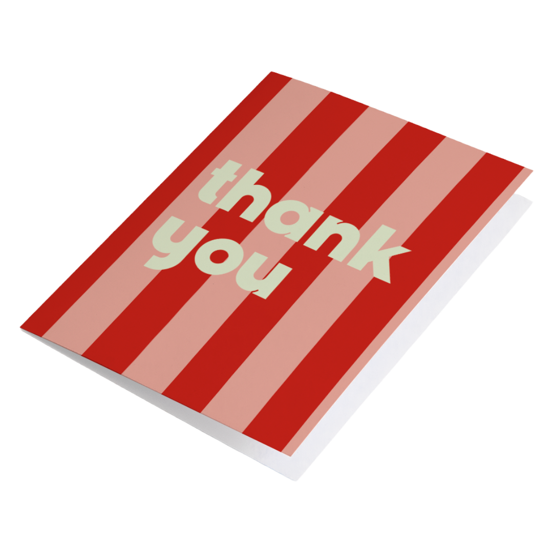 Red Stripe | Thank You Card