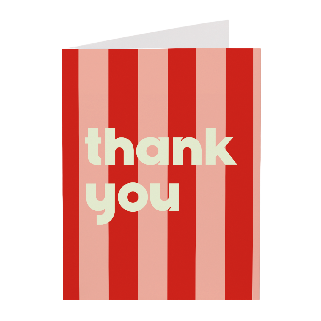 Red Stripe | Thank You Card