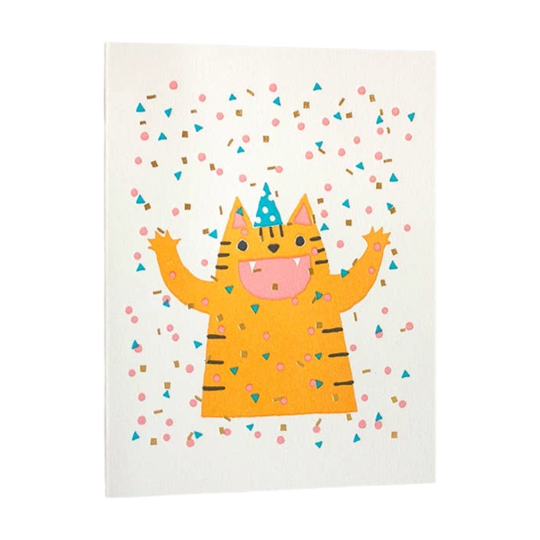 Confetti Cat Party | Greeting Card