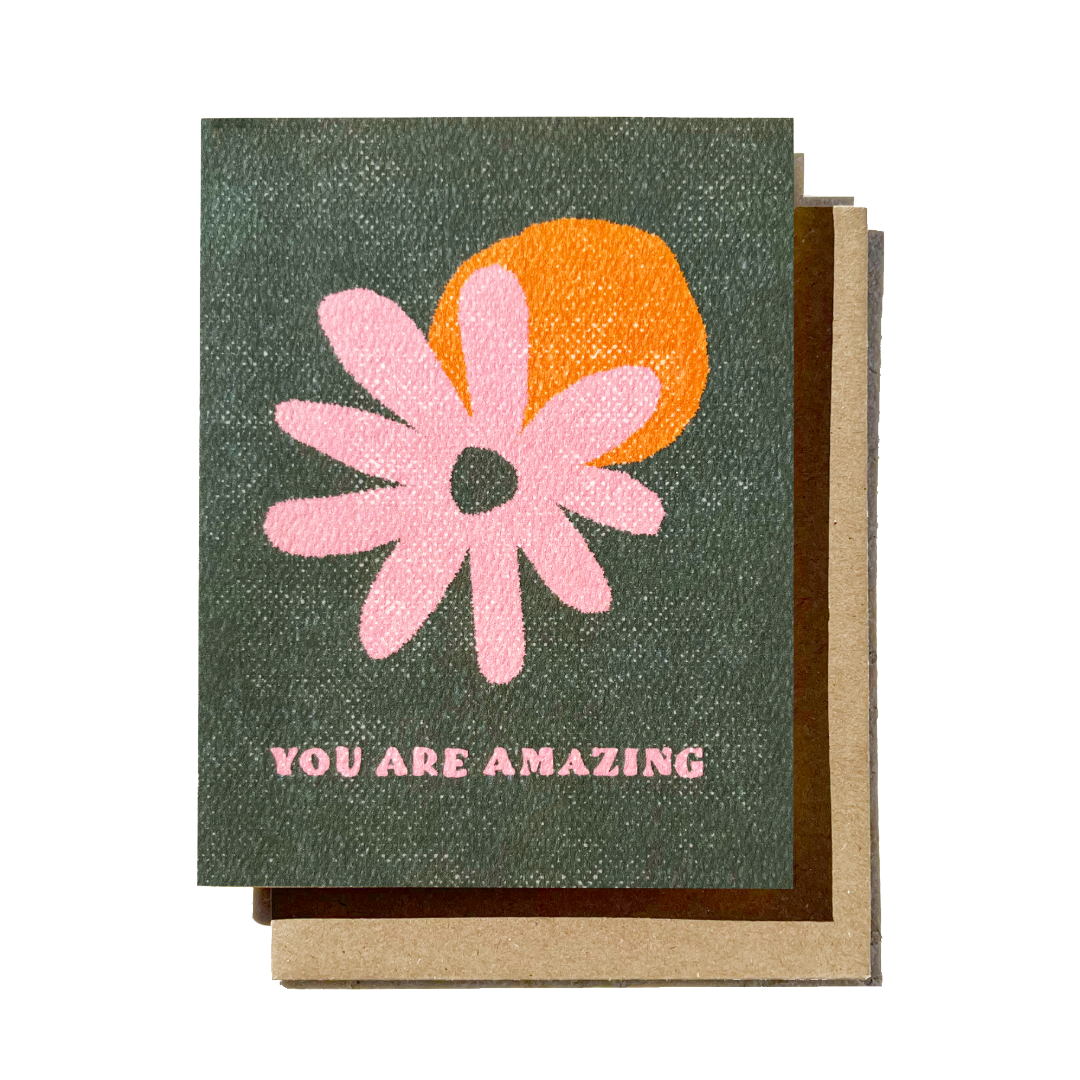 You are Amazing, Fall Green | Birthday Card