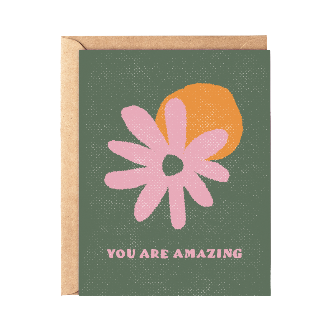 You are Amazing, Fall Green | Birthday Card