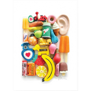 Eraser Arrangement No. 5 | Lisa Congdon Postcard