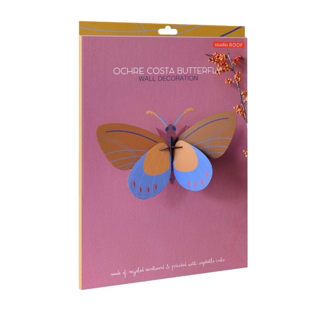 Ochre Costa Butterfly - 3D DIY Wall Art Kit